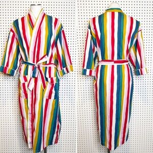 Printfresh | Painted Stripe Organic Cotton Robe — One Size